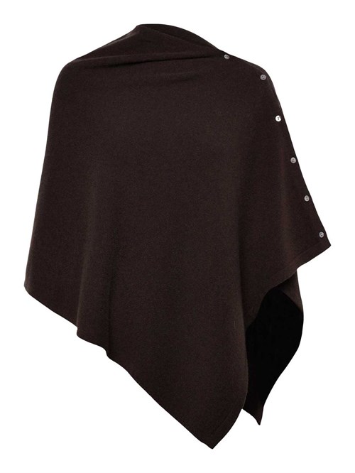 Rosemunde Laica Cashmere Poncho/Tørklæde, Onesize, Mørkebrun
